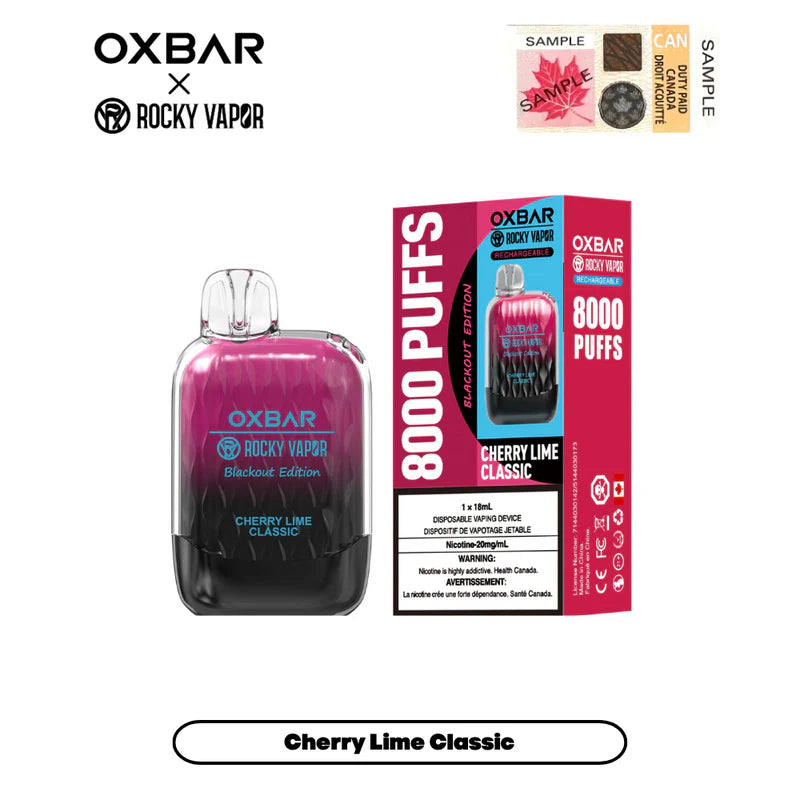 Rocky Vapor OXBAR G-8000 - Cerise Citron Vert Classique