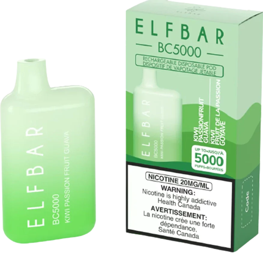 ELF BAR BC5000 DISPOSABLE - KIWI PASSIOFRUIT GUAVA