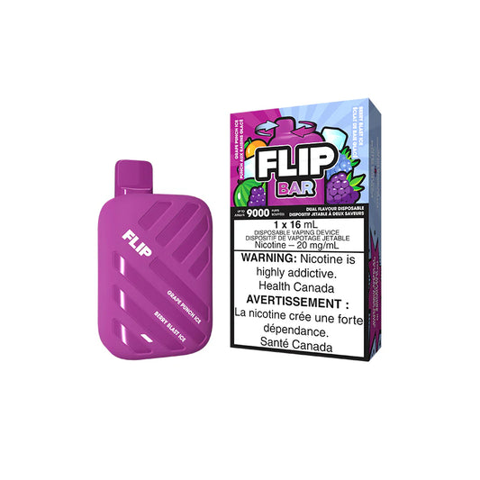 Flip Bar Jetable - Glace Punch au Raisin et Glace Explosive aux Baies