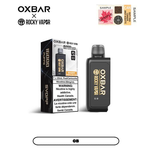 SVOOP ROCKY VAPOR OXBAR 16K PREFILLED POD - GB