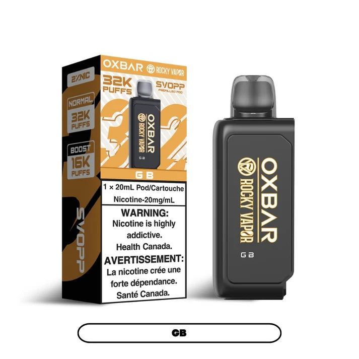 SVOOP ROCKY VAPOR OXBAR 32K PREFILLED POD - GB