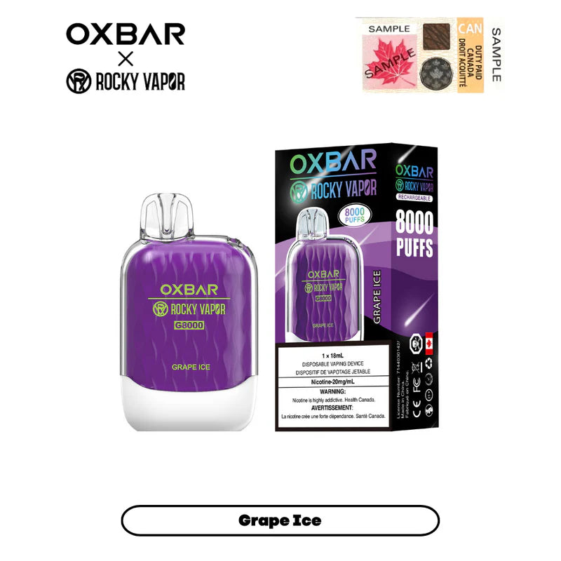 Rocky Vapor OXBAR G-8000 - Raisin Glacé