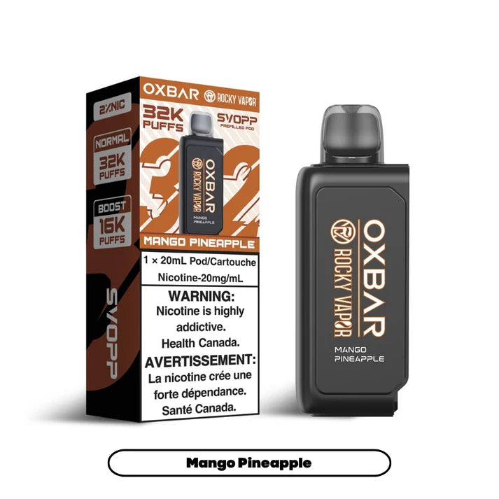 SVOOP ROCKY VAPOR OXBAR 32K POD PRÉREMPLI - MANGUE ANANAS