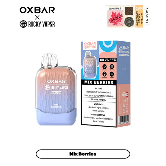 Rocky Vapor OXBAR G-8000 - Mélange de baies