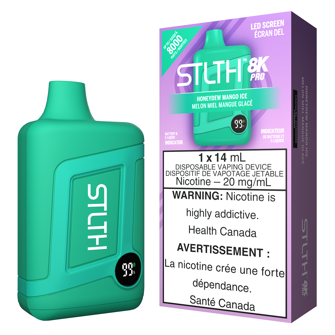 STLTH 8K PRO HONEYDEW MANGO ICE DISPOSABLE