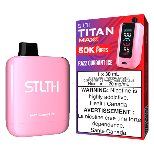 STLTH TITAN MAX 50K RAZZ CURRANT ICE DISPOSABLE