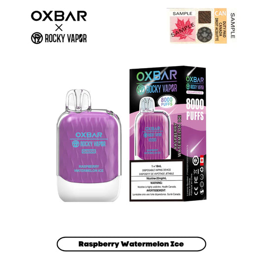 Rocky Vapor OXBAR G-8000 - Glace à la framboise et à la pastèque