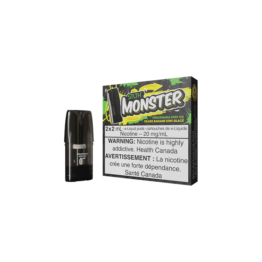 Pack de capsules STLTH MONSTER - Strawnana Kiwi Ice 2/PK