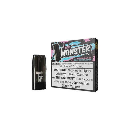 STLTH MONSTER Pod Pack - Tropical Blast Ice 2/PK