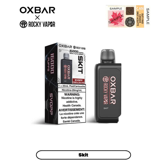 SVOOP ROCKY VAPOR OXBAR 16K PREFILLED POD - SKIT