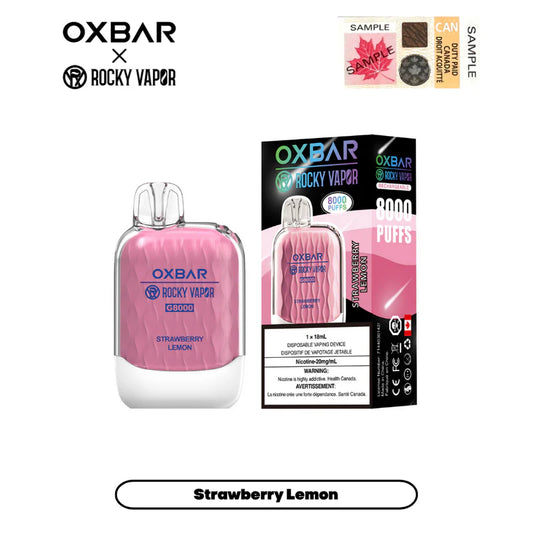 Rocky Vapor OXBAR G-8000 - Fraise Citron