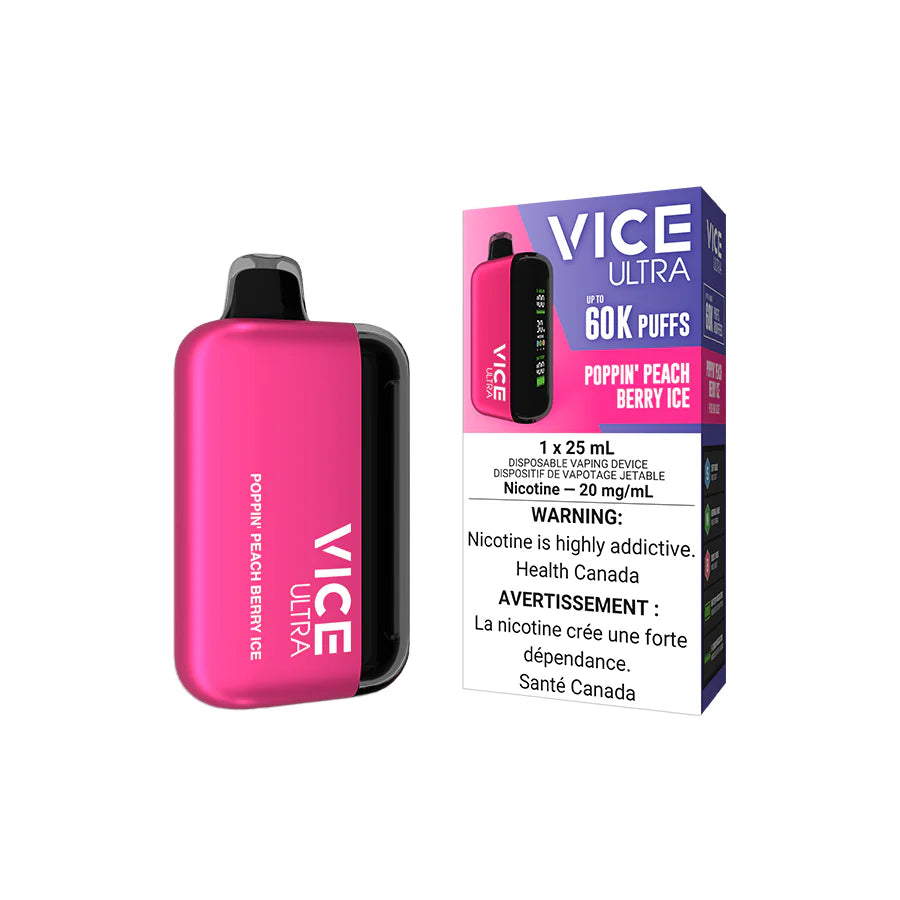 Vice Ultra Disposable - Poppin Peach Berry Ice