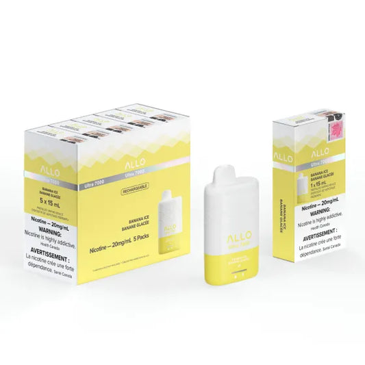 ALLO ULTRA 7000 BANANA ICE FLAVOR DISPOSABLE