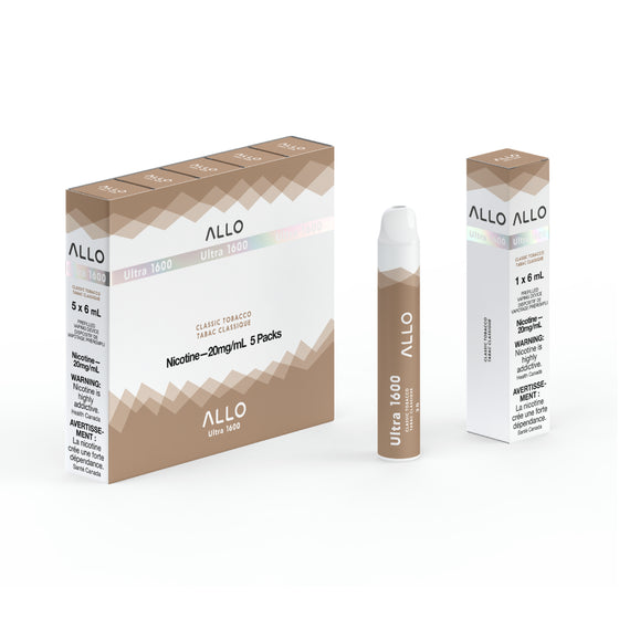 ALLO 1600 CLASSIC TOBACCO FLAVOR DISPOSABLE