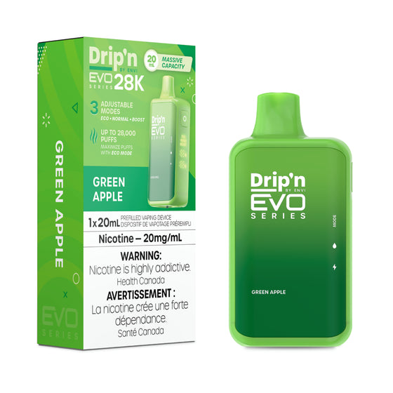 Drip'N by Envi EVO Series 28K Disposable - Green Apple