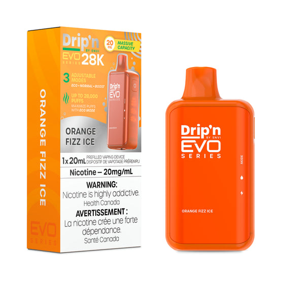 Drip'N by Envi EVO Series 28K Disposable - Orange Fizz Ice