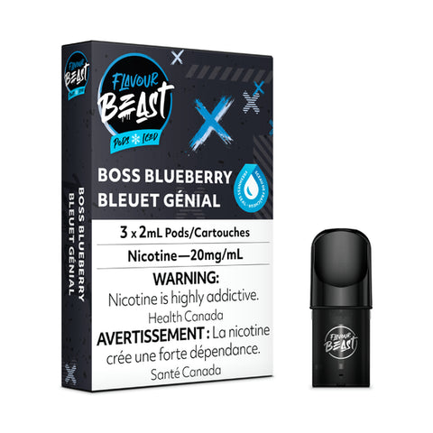 Flavour Beast Pod Pack - Boss Blueberry Iced 3/PK