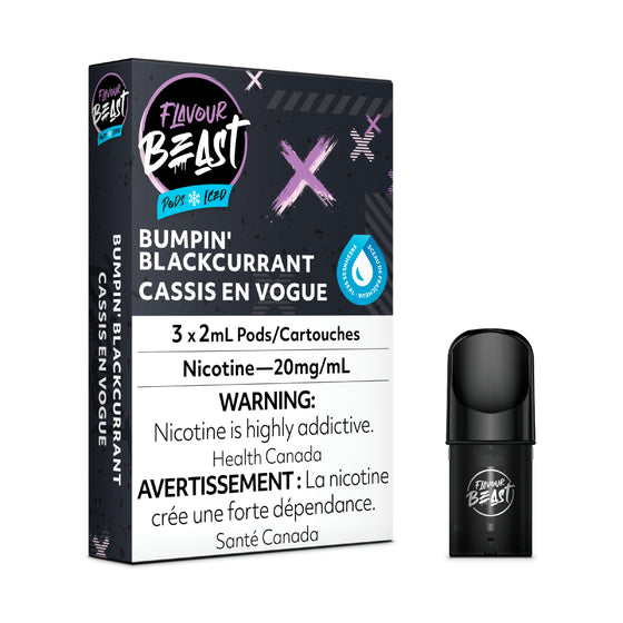 Pack de dosettes Flavour Beast - Bumpin' Blackcurrant Iced 3/PK