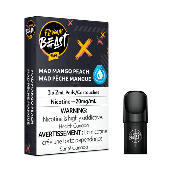 Pack de dosettes Flavour Beast - Mad Mango Peach 3/PK