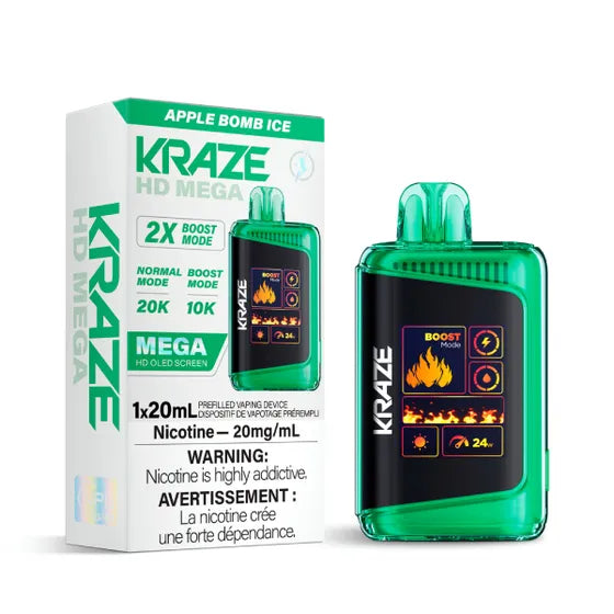 Kraze HD MEGA Disposable - Apple Bomb Ice