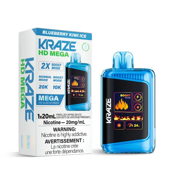 Kraze HD MEGA Disposable - Blueberry Kiwi Ice