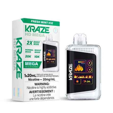 Kraze HD MEGA Disposable - Fresh Mint Ice