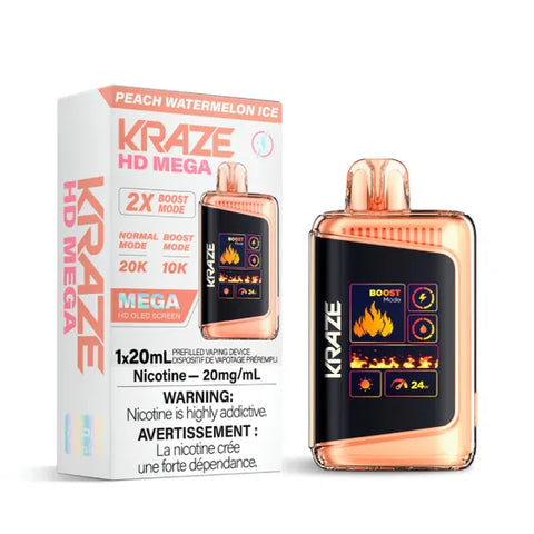 Kraze HD MEGA Disposable - Peach Watermelon Ice