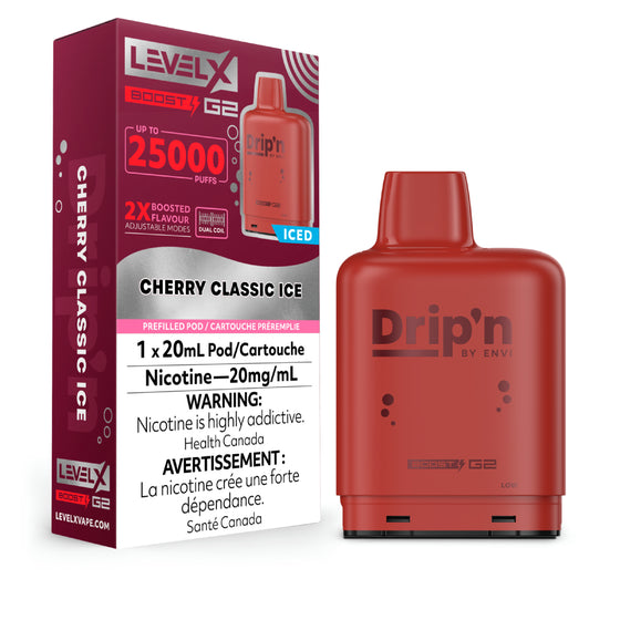 Pod Boost Drip'n Level X - Glacé classique à la cerise