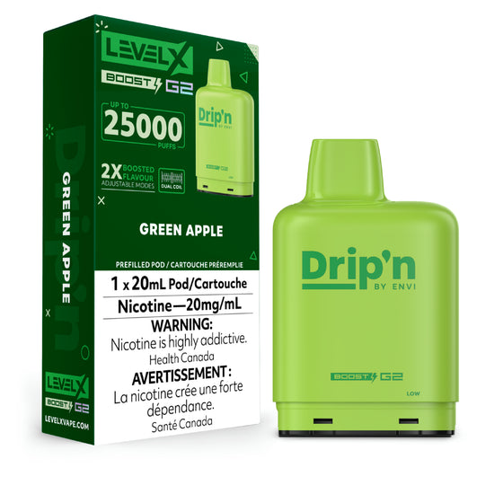 Pod Boost Drip'n Level X - Pomme verte